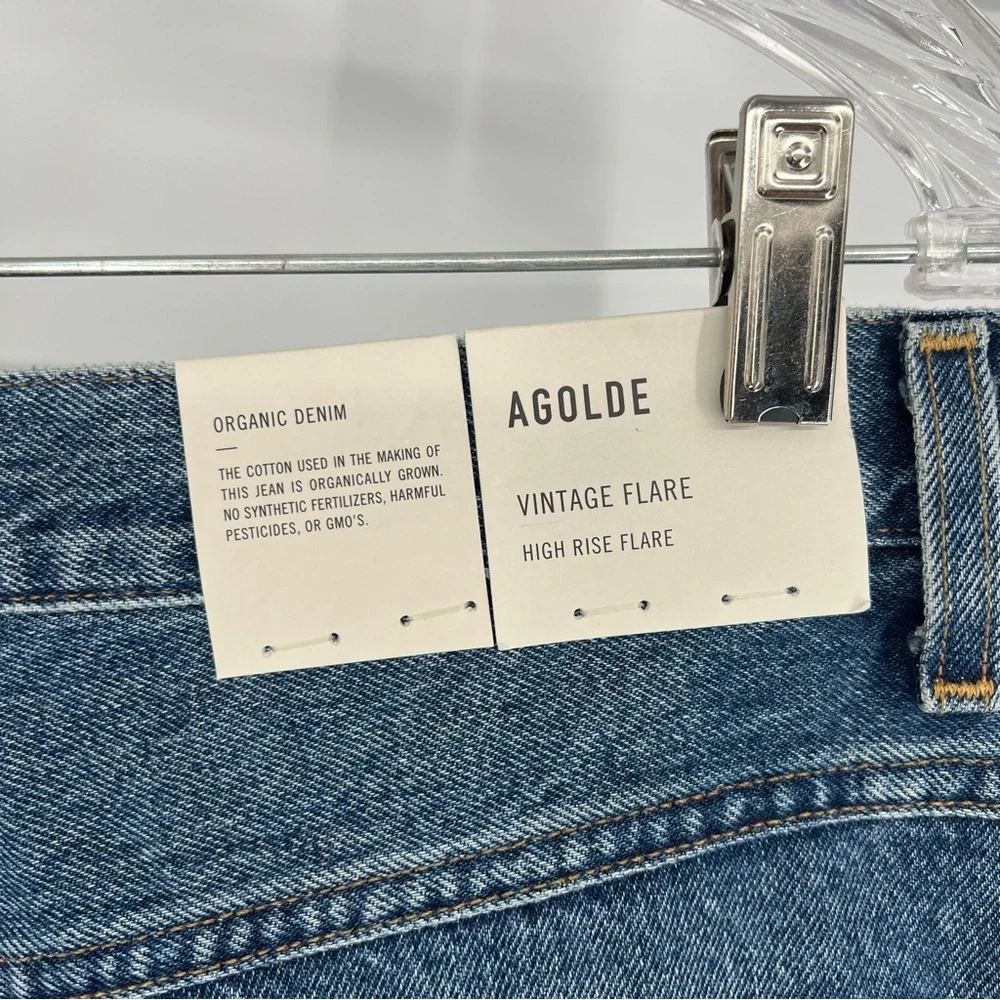 AGOLDE Vintage Flare Dark Wash High Rise Classic Denim Jeans in Absolute 32 NWT